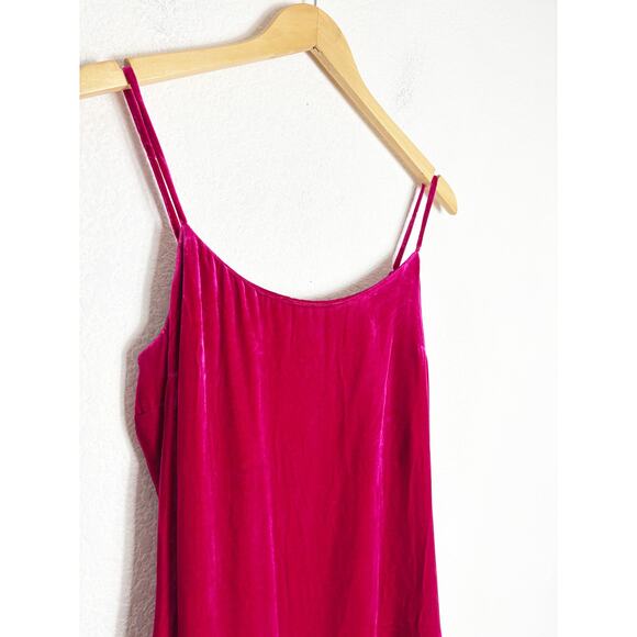 Reformation Winola Maxi Dress Size Small Rhubarb Velvet Ruffle Wedding - Picture 7 of 15
